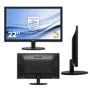 Philips Monitor 223V5LSB2 per PC Desktop 22" LED, FHD, 1920 x 1080, 5 ms,Nero