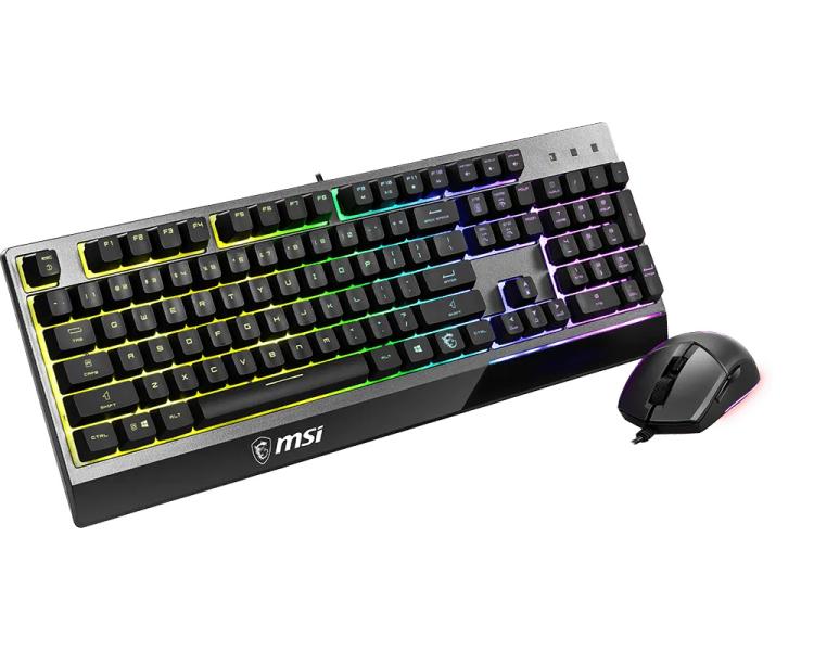 QWERTY Semi Mech-Membrane MSI Vigor GK30 Tastiera da Gaming, QWERTY Semi Mech-Membrane, resistente all'acqua, RGB, base antiscivolo – immagine 2