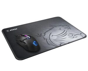 MSI AGILITY GD21 - Tappetino per mouse da gaming, superficie tessile a basso attrito, bordi cuciti morbidi, base antiscivolo