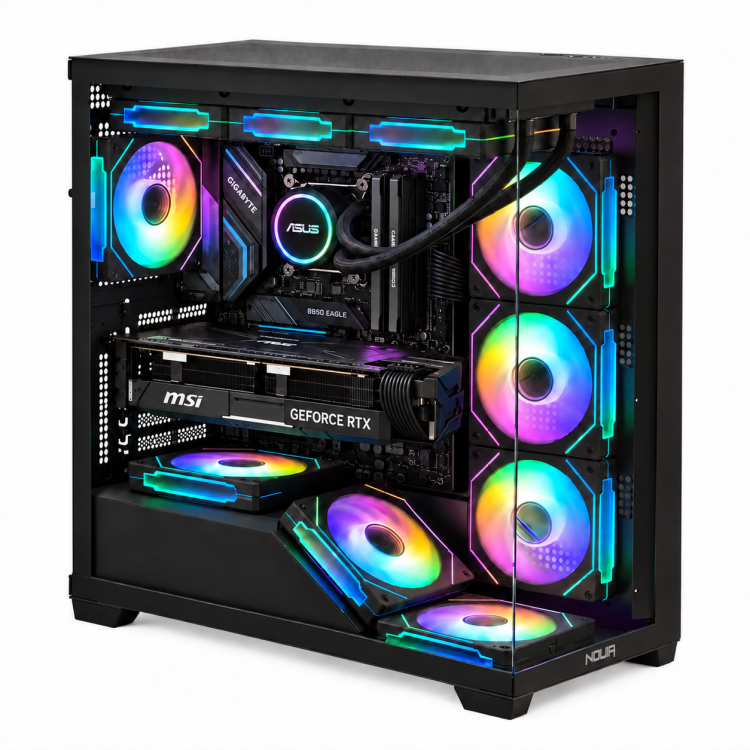 Dissipatore a Liquido 360mm VORTEX X7 – Pc Gaming Ryzen 7 9700X, RTX 5070 Ti 16Gb,Ram 32GB DDR5 6000 MHz,Ssd Nvme 1Tb,Dissipatore a Liquido 360mm, Windows 11 Pro – immagine 5